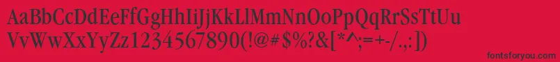 GarfeldNovaCd Font – Black Fonts on Red Background
