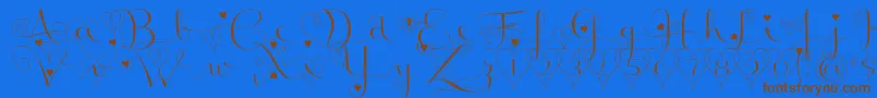 En savoir plus sur la police BadinerieLovedemo Police BadinerieLovedemo – polices brunes sur fond bleu