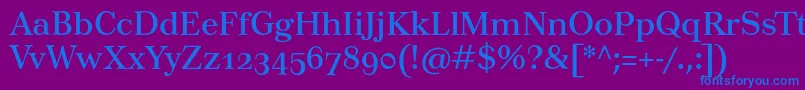 Tusartextosf Font – Blue Fonts on Purple Background