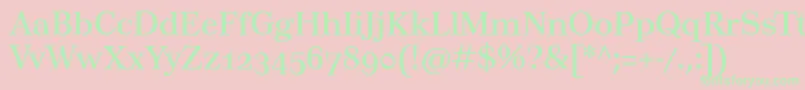 Tusartextosf Font – Green Fonts on Pink Background