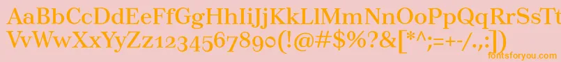 Tusartextosf Font – Orange Fonts on Pink Background