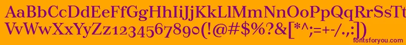 Tusartextosf Font – Purple Fonts on Orange Background