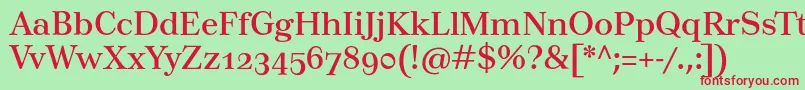 Tusartextosf Font – Red Fonts on Green Background