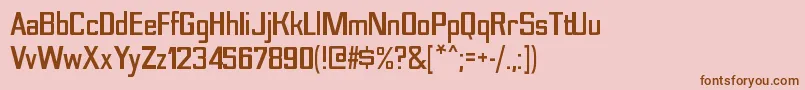Police NesobritescblRegular – polices brunes sur fond rose