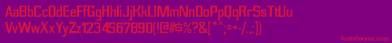 フォントNesobritescblRegular – 紫の背景に赤い文字