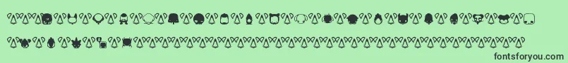 Pictoserie2 Font – Black Fonts on Green Background
