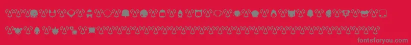 Pictoserie2 Font – Gray Fonts on Red Background