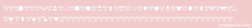 Pictoserie2 Font – White Fonts on Pink Background