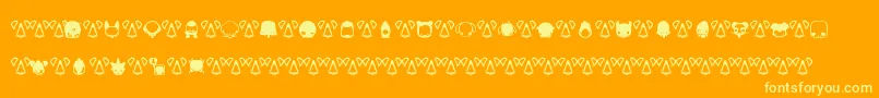 Pictoserie2 Font – Yellow Fonts on Orange Background