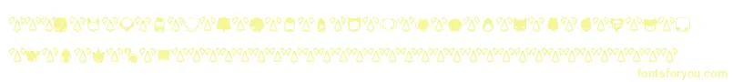 Pictoserie2 Font – Yellow Fonts on White Background