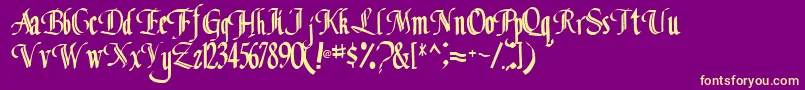 fuente Classicfont104RegularTtcon – Fuentes Amarillas Sobre Fondo Morado