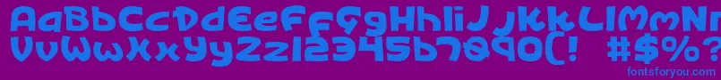 Kingv2 Font – Blue Fonts on Purple Background