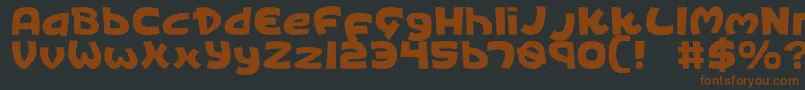 Kingv2-fontti – ruskeat fontit mustalla taustalla