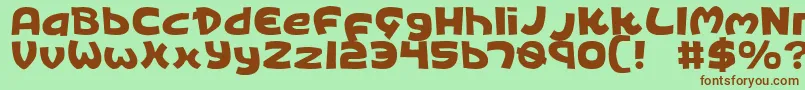 Kingv2 Font – Brown Fonts on Green Background