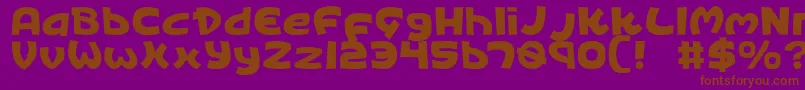 Kingv2 Font – Brown Fonts on Purple Background