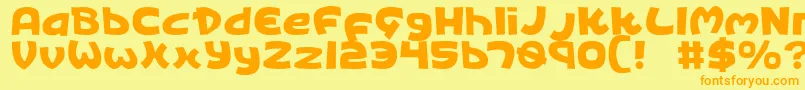 Lisätietoja Kingv2-fontista Kingv2-fontti – oranssit fontit keltaisella taustalla