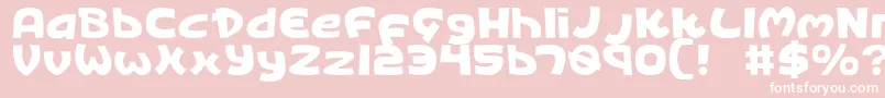 Kingv2 Font – White Fonts on Pink Background