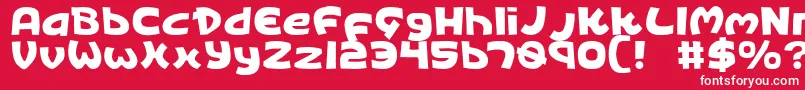 Kingv2 Font – White Fonts on Red Background