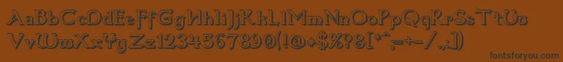 Dum3shad-fontti – mustat fontit ruskealla taustalla