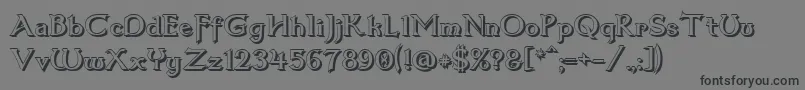 Dum3shad Font – Black Fonts on Gray Background