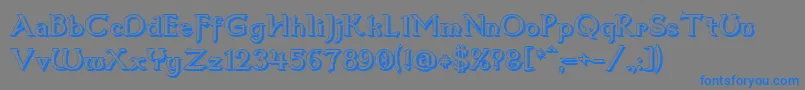 Dum3shad Font – Blue Fonts on Gray Background