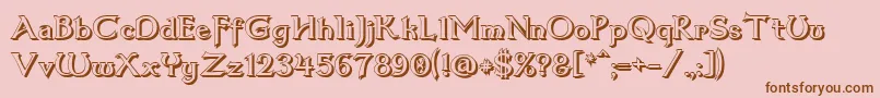 Dum3shad-fontti – ruskeat fontit vaaleanpunaisella taustalla