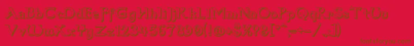 Dum3shad-fontti – ruskeat fontit punaisella taustalla