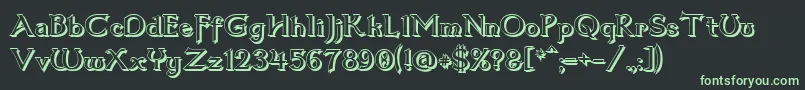 Dum3shad Font – Green Fonts on Black Background