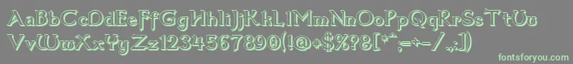 Шрифт Dum3shad – зелёные шрифты на сером фоне