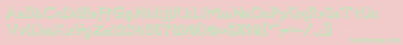 Dum3shad Font – Green Fonts on Pink Background