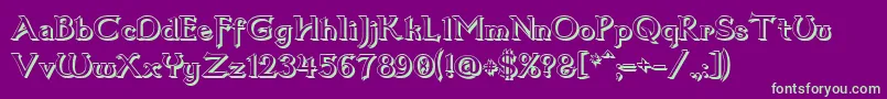 Dum3shad Font – Green Fonts on Purple Background