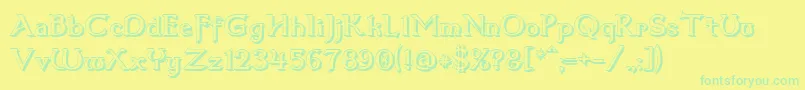 fuente Dum3shad – Fuentes Verdes Sobre Fondo Amarillo