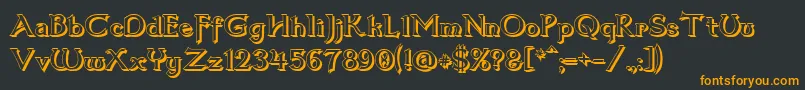 Dum3shad Font – Orange Fonts on Black Background