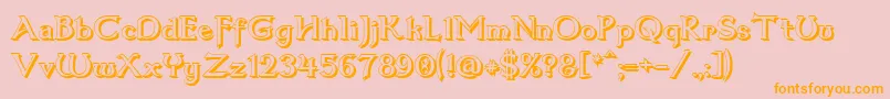 Dum3shad Font – Orange Fonts on Pink Background