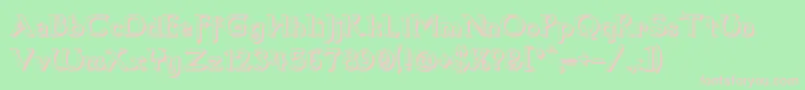Dum3shad-fontti – vaaleanpunaiset fontit vihreällä taustalla