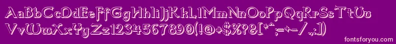 Dum3shad Font – Pink Fonts on Purple Background