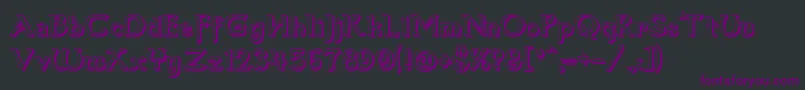 Czcionka Dum3shad – fioletowe czcionki na czarnym tle