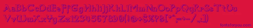 Шрифт Dum3shad – фиолетовые шрифты на красном фоне