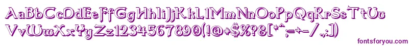 Шрифт Dum3shad – фиолетовые шрифты на белом фоне