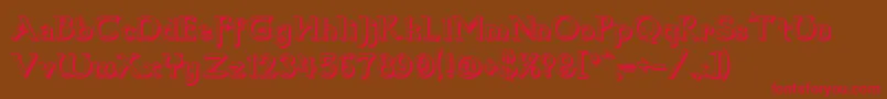 Dum3shad Font – Red Fonts on Brown Background