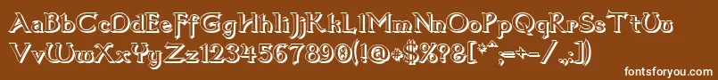 Шрифт Dum3shad – белые шрифты на коричневом фоне