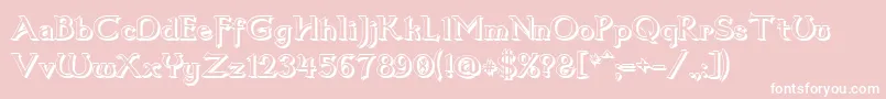 Dum3shad-fontti – valkoiset fontit vaaleanpunaisella taustalla