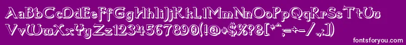Шрифт Dum3shad – белые шрифты на фиолетовом фоне
