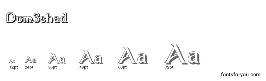 Dum3shad Font Sizes