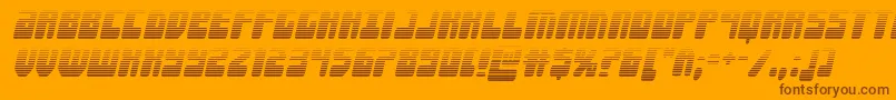 Forcemajeuregradital-Schriftart – Braune Schriften auf orangefarbenem Hintergrund