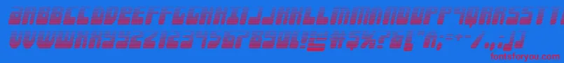 Forcemajeuregradital Font – Red Fonts on Blue Background
