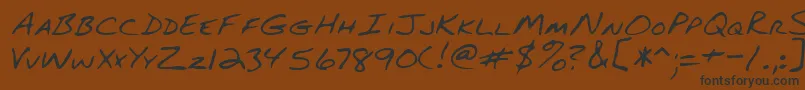 Lehn082 Font – Black Fonts on Brown Background