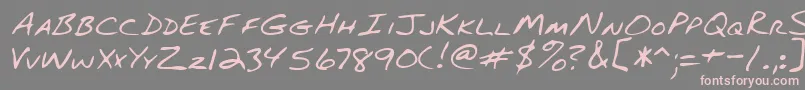 Lehn082 Font – Pink Fonts on Gray Background