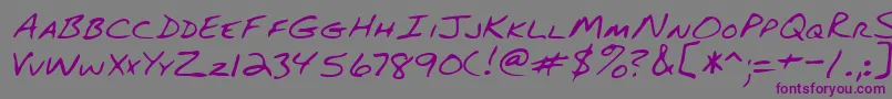 Шрифт Lehn082 – фиолетовые шрифты на сером фоне