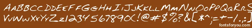 フォントLehn082 – 茶色の背景に白い文字
